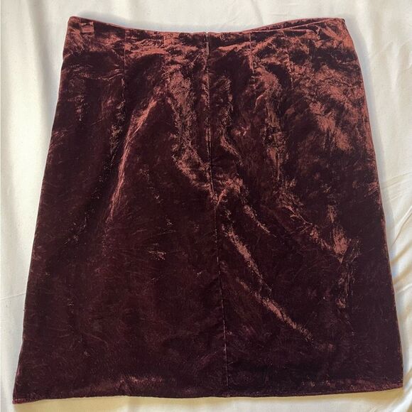 LOFT Mini Skirt | Crushed Velvet Twist Detail - Picture 6 of 10